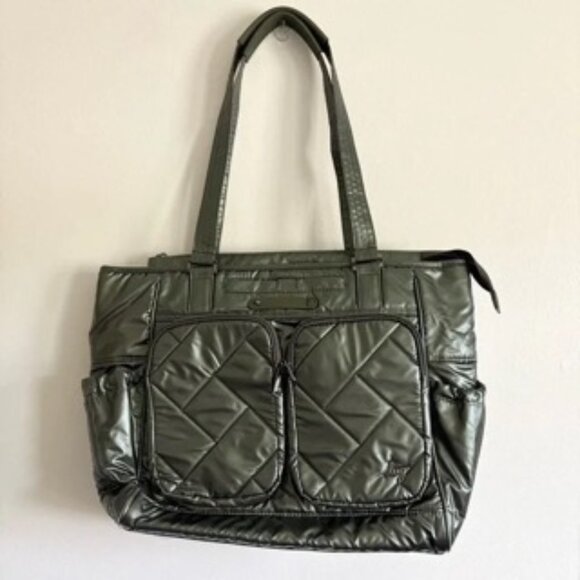 LUG Trotter Tote Bag in Metallic Olive NEW - Picture 2 of 6